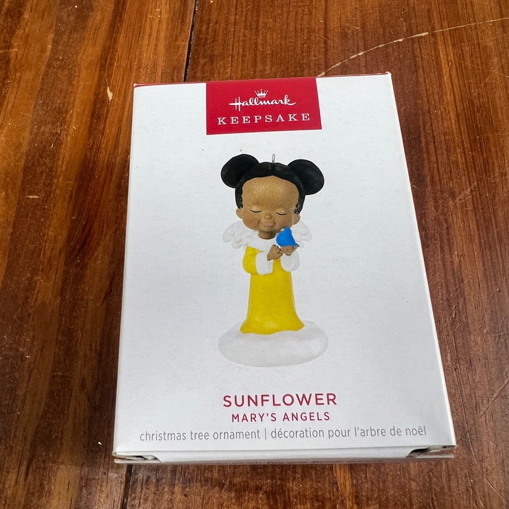 Hallmark Keepsake 2023 Marys Angels Sunflower Christmas Ornament QXR8227
